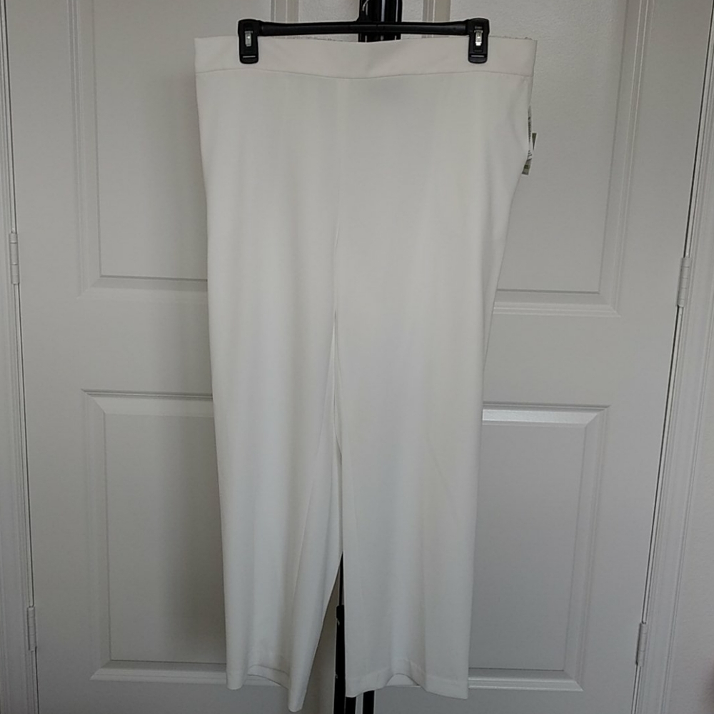 KASPER White Plus Size Dress Pants Classic Fit
